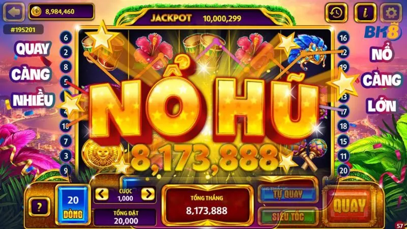 Nổ hũ là trò chơi có sức hút lớn ở các cổng game trực tuyến